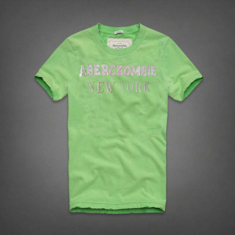 Abercrombie Fitch Hombres De Cuello Redondo Corto Remera AF5287
